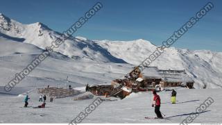 Photo Texture of Background Snowy Mountains